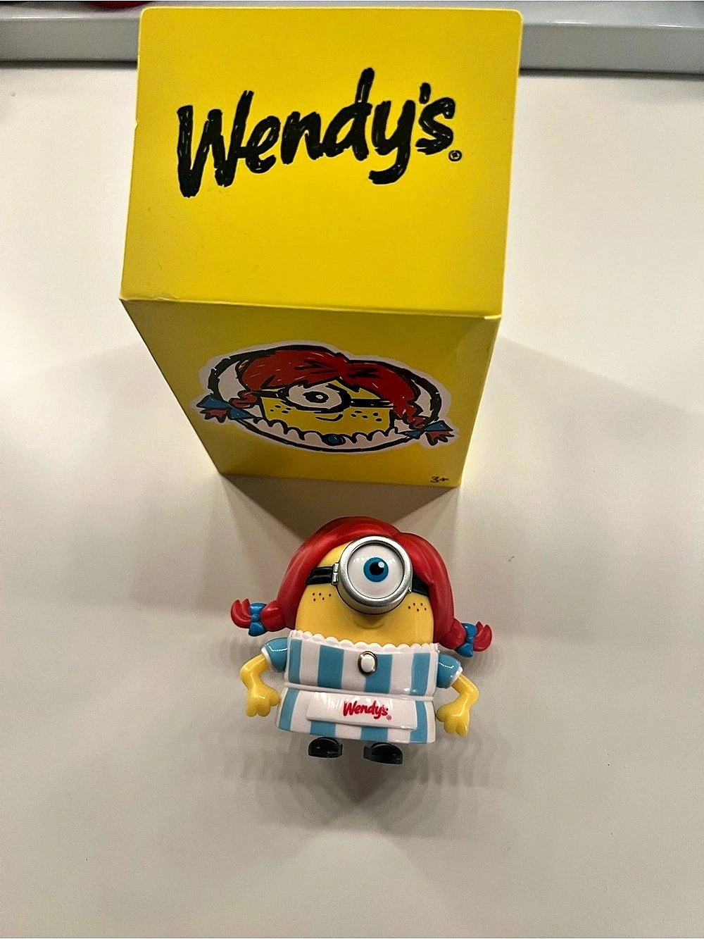Wendy's x Minions & Monsters Adult Meal Toy - Minion Dressed as Wendy Minion